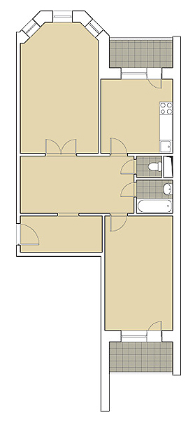 Пять дизайн-проектов квартир в панельном доме И-1723