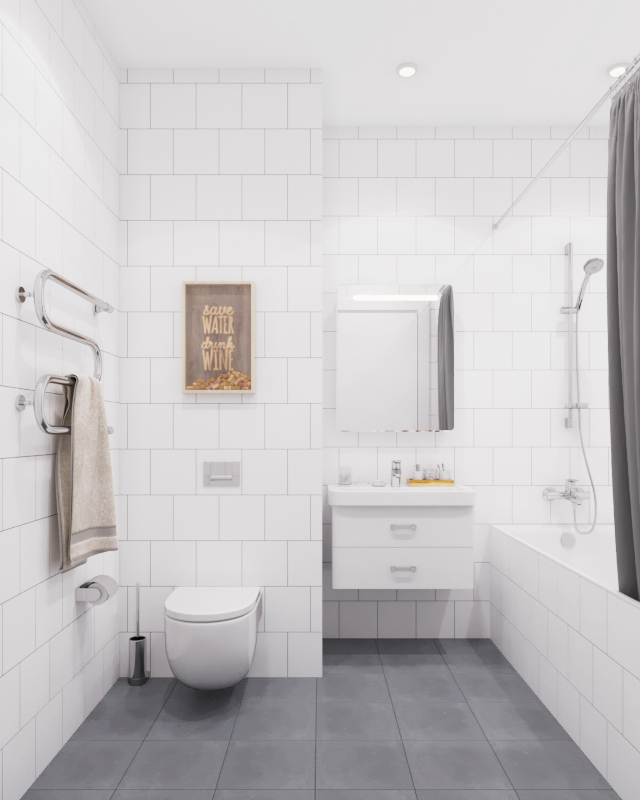 Пример дизайна ванной комнаты фото