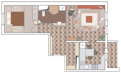 Четыре дизайн-проекта квартир в панельном доме серии ГМС-1