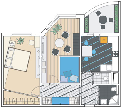 Пять дизайн-проектов квартир в доме серии КОПЭ-М ПАРУС