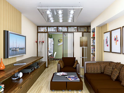 Четыре дизайн-проекта квартир в панельном доме серии И-491А	