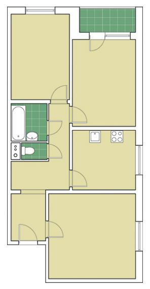 Четыре дизайн-проекта квартир в панельном доме серии П-30
