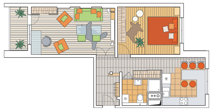 Пять дизайн-проектов квартир в доме серии КОПЭ-М Парус 