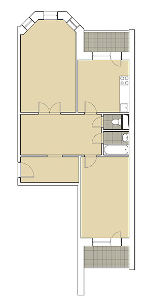 Пять дизайн-проектов квартир в панельном доме И-1723