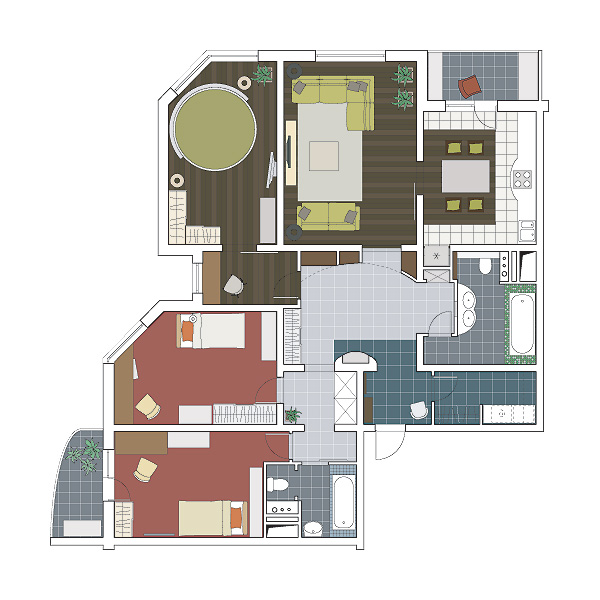 Дизайн-проекты квартир в доме-башне серии КОПЭ-М «Парус»