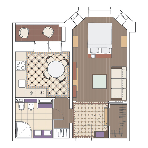 Четыре дизайн-проекта квартир в панельном доме серии И-79-99