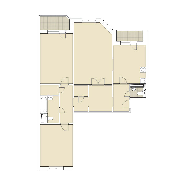 Пять дизайн-проектов квартир в панельном доме серии МПСМ 