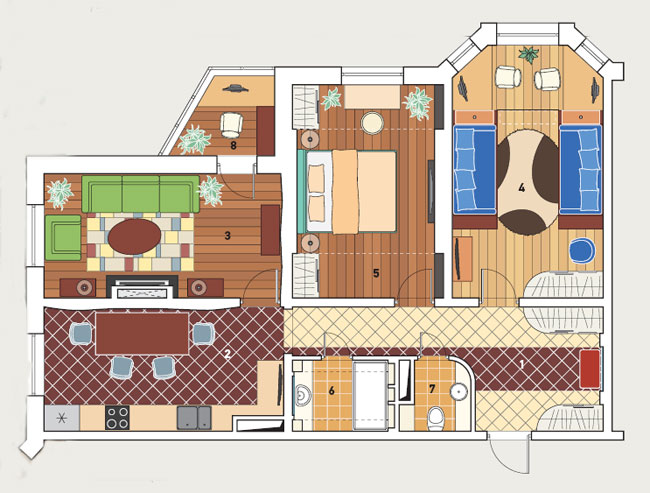 Три дизайн-проекта квартир в панельном доме серии И-79-99