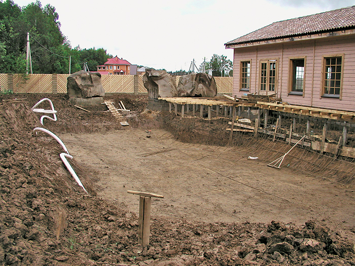 Цветы, вода и камни