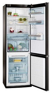 Элегантный черный: двухкамерный холодильник