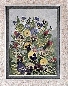 Аппликации из цветов и листьев