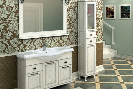 Белая классика: коллекция мебели для ванных комнат