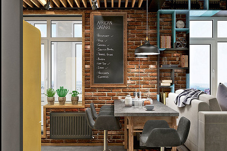 Двухуровневый лофт: современная квартира для семьи с детьми