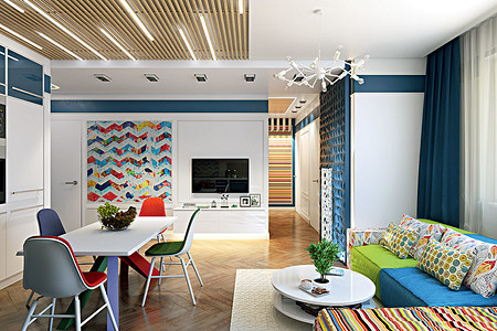 Интерьер для двух поколений: сочетание классического стиля и контемпорари