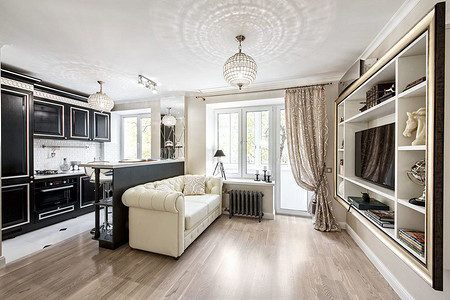 Маленькая студия в стиле ар-деко