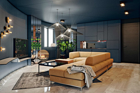 Интерьер трехкомнатной квартиры в серых тонах