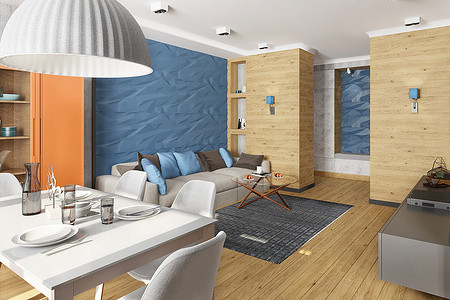 Для большой семьи: стиль контемпорари в интерьере квартиры