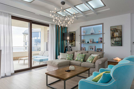 Интерьер в стиле контемпорари с элементами прованса