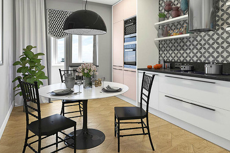 Черно-белый интерьер в современном стиле: игра контрастов