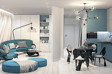 Интерьер в пастельных тонах: необычная мебель как отправная точка