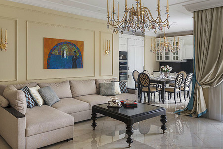 Дизайн квартиры в стиле современная классика (фото)