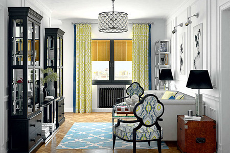 Интерьер в стиле контемпорари: контраст белого и тёмного