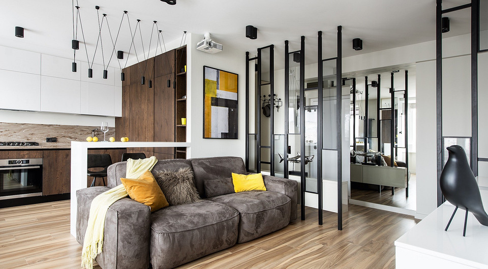 Урбанистический интерьер с панорамным видом на Москву