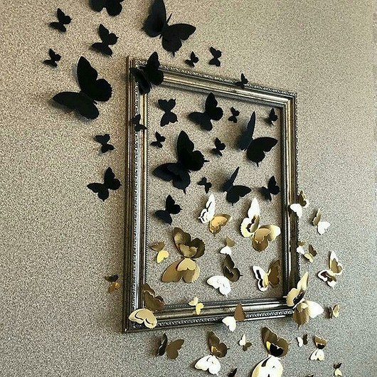 Декор бабочками на стене: делаем своими руками