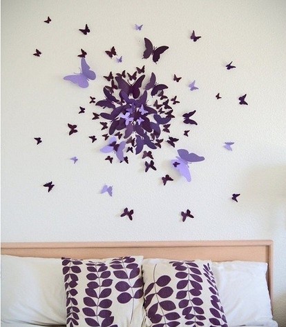 Расположение бабочек на стене