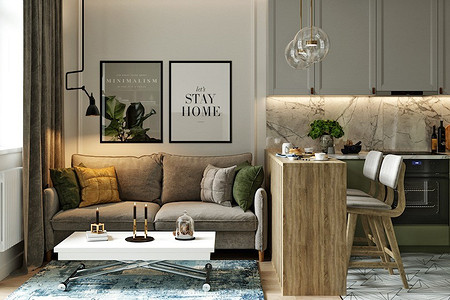 Дизайн-проект: стильная однушка в Котельниках