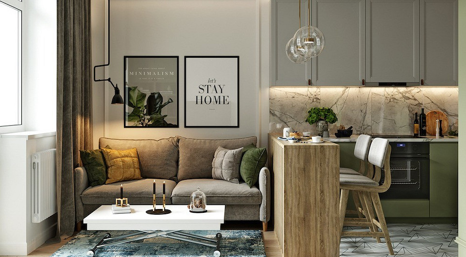 Дизайн-проект: стильная однушка в Котельниках