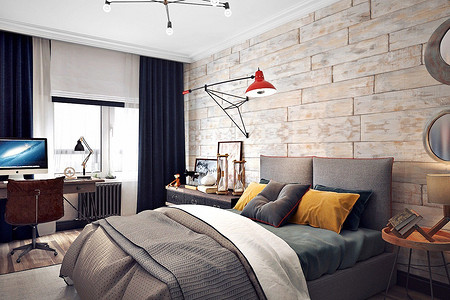 Оформляем стены в стиле лофт: штукатурка под бетон и состаренная доска