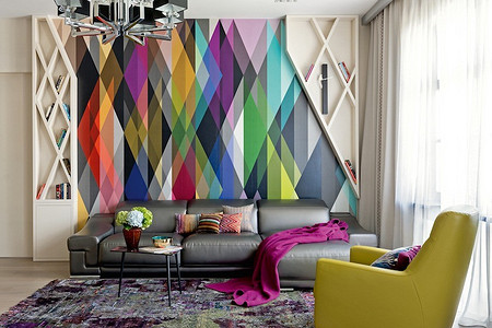 Яркая квартира для творческой семьи