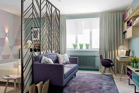 Дизайн-проект: скандинавская однушка в пастельных тонах