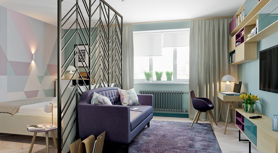 Дизайн-проект: скандинавская однушка в пастельных тонах Дизайн-проект: скандинавская однушка в пастельных тонах