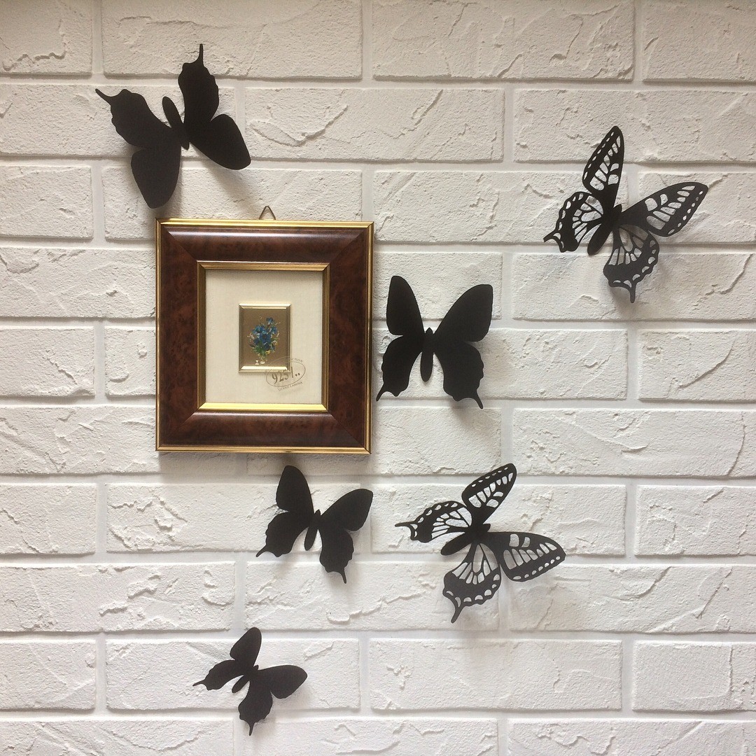 Трафарет декоративных бабочек на стену своими руками