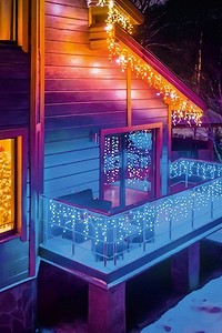 Как сделать праздничную подсветку на даче