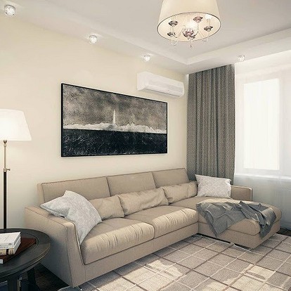 Как оформить стену в гостиной или зале над диван��м — фото дизайна