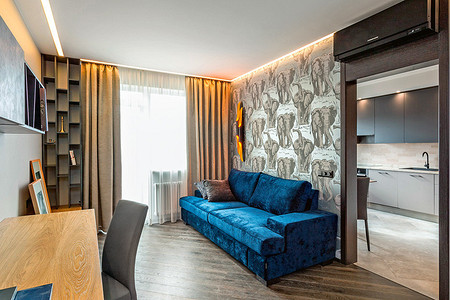 Сдержанный мужской интерьер в стиле контемпорари