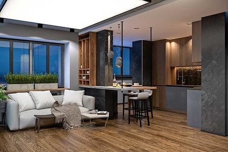 Минималистичный дизайн маленькой квартиры: брутальный аскетизм для молодого хозяина