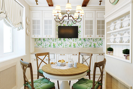 Дизайн типовой трёшки в стиле кантри