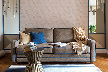 Яркий интерьер трёшки, построенный на контрасте