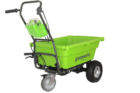 Компания Greenworks создала самодвижущуюся садовую тележку