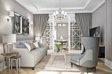 Двушка для требовательных хозяев: благородная американская классика в интерьере