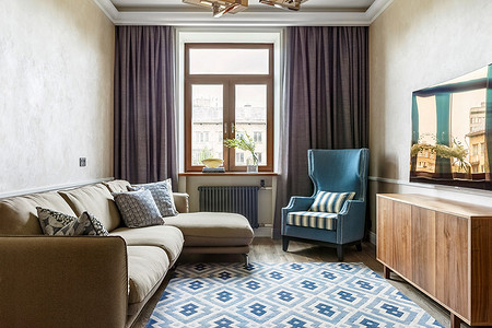 Американская классика в интерьере сталинки