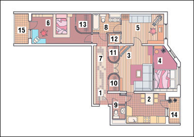 Трехкомнатная квартира в доме серии П55М: Секрет дружной семьи