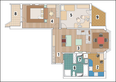 Трехкомнатная квартира в доме серии П-44Т-4: В лабиринте иллюзий