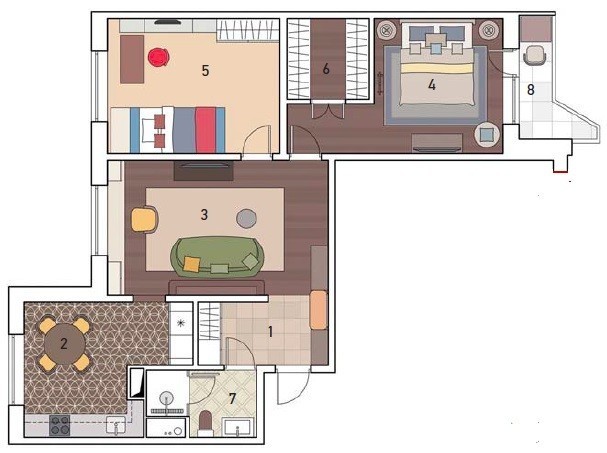 Смешение классических стилей в интерьере квартиры