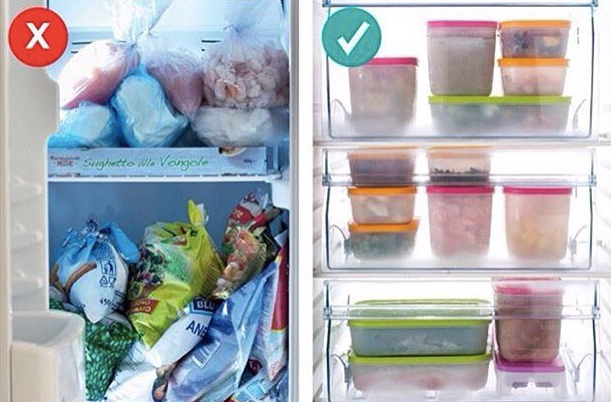 Хранение продуктов в морозилк
