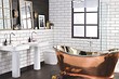 Ванная комната в стиле лофт: гид по выбору материалов и аксессуаров